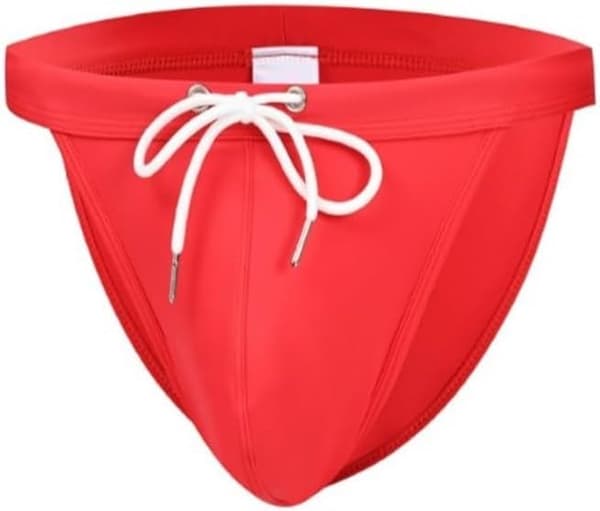 Män och bikiniunderdelar Perfekt strand (M Röd) För simning Underkläder för andningsbara bekväma simaktiviteter