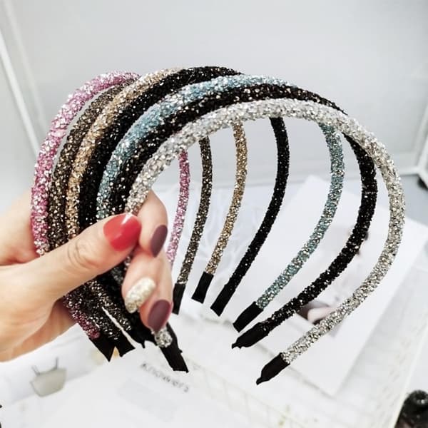 7 stk. Rhinestone Pannebånd Fasjonabelt Hårtilbehør i Stoff for Kvinner