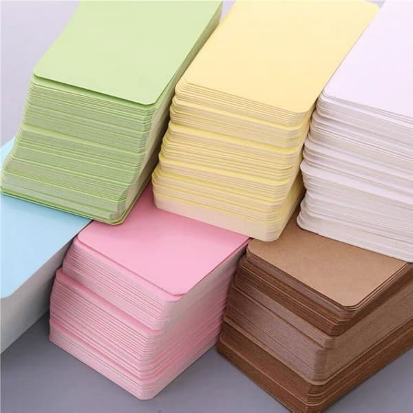 (Cowhide Color) 180 Pcs Blank Playing Cards White Blank Index Flash