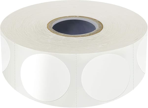 3 bind 1500 stk hvide runde farvekodningscirkler Inventor