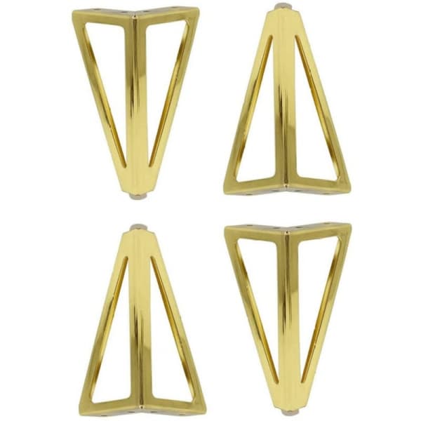 4x Trekantede Metalbordben 15cm Moderne Stil Møbelben til