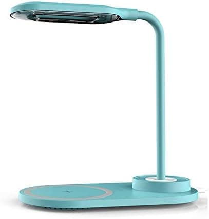 Desk Lamp Multifunctional Lamp Wireless Charger Desk Table LED Panel Wireless Fast Charging Bedroom Blue Blue