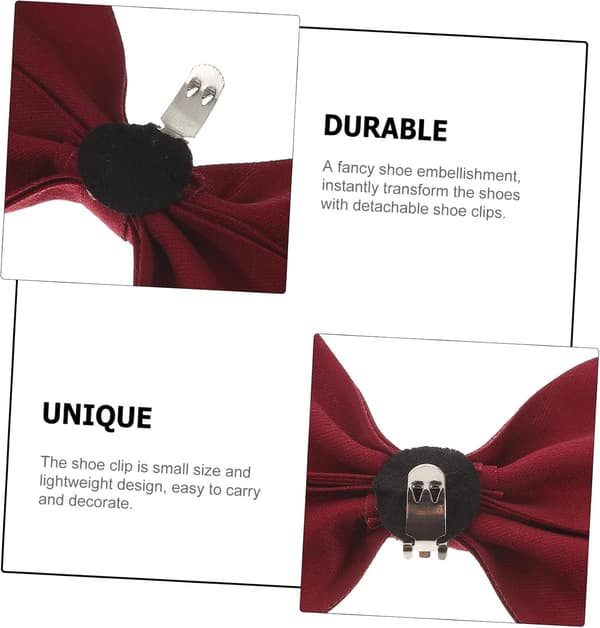 Blue Bow Shoe Clips Removable Decorative Accessories for Women's Shoes