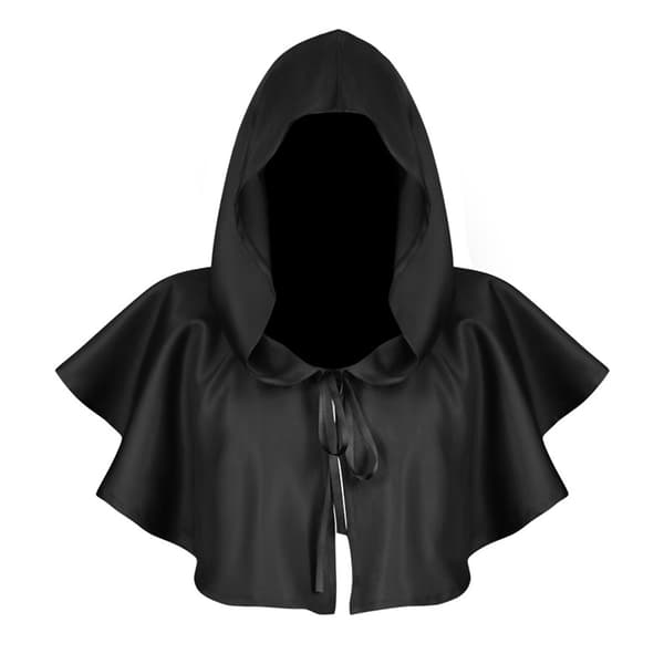 Halloween Hette Kappe Sjal Polyester Middelalderhette Hatt Fotorekvisitter Black