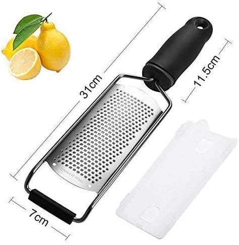 Oste- og citronrivejern, fremstillet af rustfrit stål og med