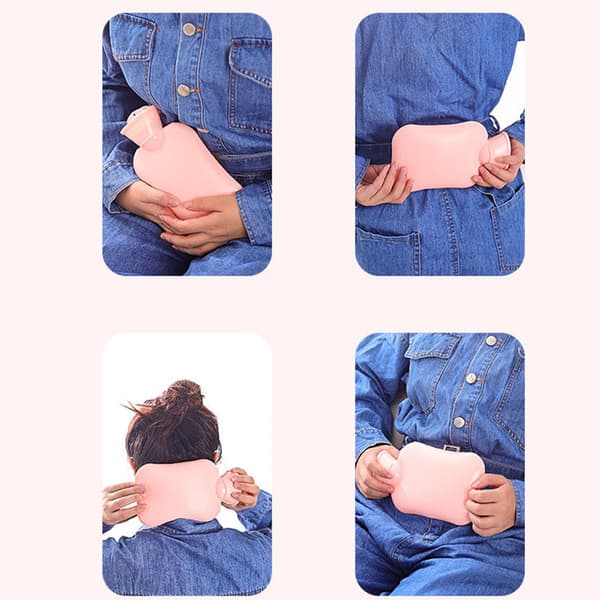 Hot Water Bottle 500/1000 ml Multifunctional Water-Filled Hand Warmer Practical Winter Accessory Grey 1000ml Gray 1000ml