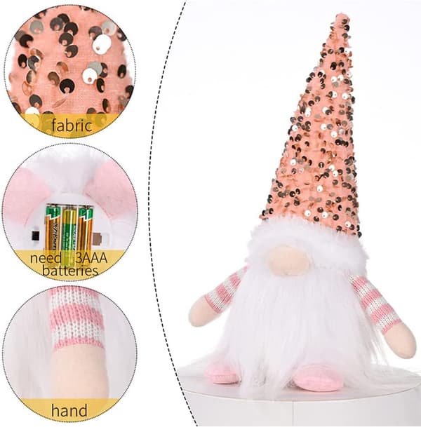 Christmas Elf Prankster Plush GNOME, Bright Christmas Elf
