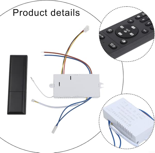 Ventilatorfjernbetjening DC Hastighed og Lysstyrke (B) Til LED Loft Inverter Controller med Variabel Justerbar til Lysstyring