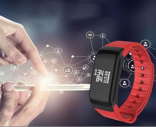 Fitness tracker smart armbånd (svart) Blodtrykk, hjertefrekvens