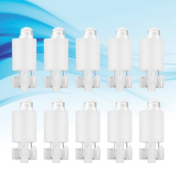 10 Pcs Arcade Video Game Button Switch Button LED Lamp Accessories (White)