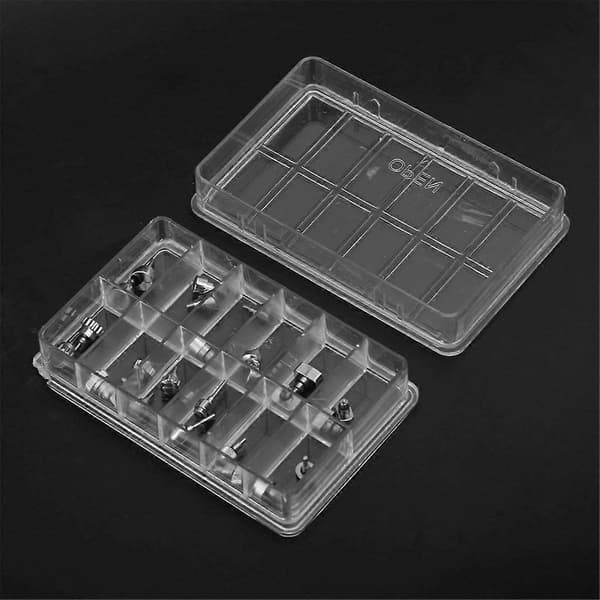 Stainless Steel Watch Push Button, 12 Compartments/Box, Watch Repair Tool Accessory, Replacement Kit W