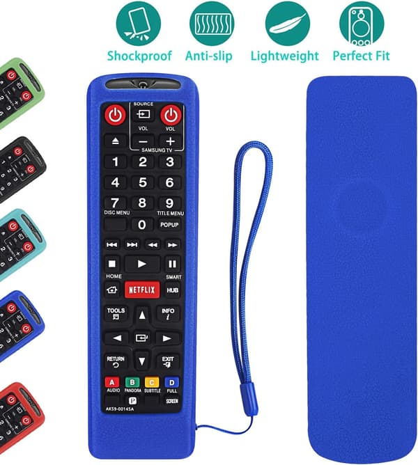 (Blå) Silikonskyddsfodral för Samsung Fjärrkontroll, AA59-0