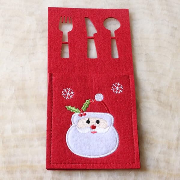3 st Julbestickhållare Tomte Snögubbe Julgran Jul K