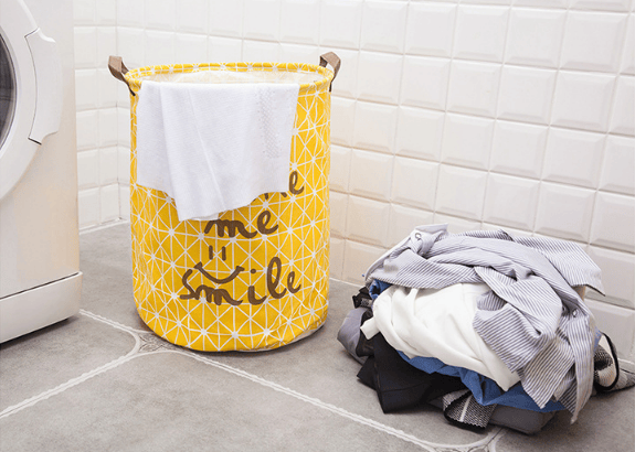 Cotton Linen Waterproof Laundry Barrel Basket Toy Storage