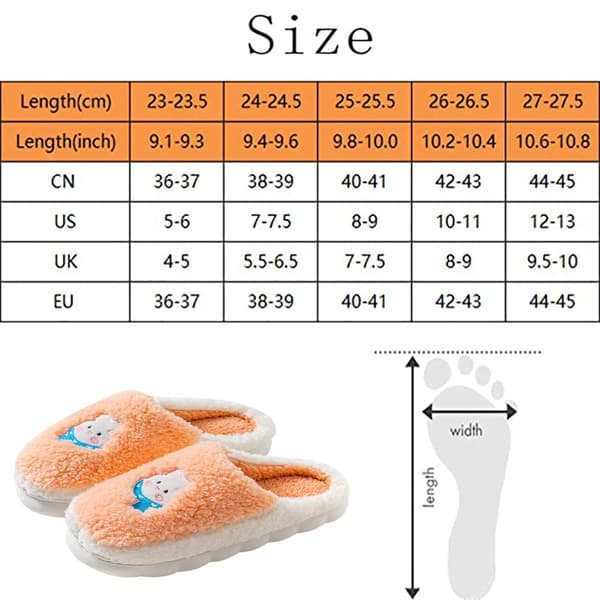 Memory foam hjemmesko, søde dame hjemmesko, komfortable skridsikre hjemmesko, bløde og varme plys fluffy hjemmesko, plysforede hjemmesko