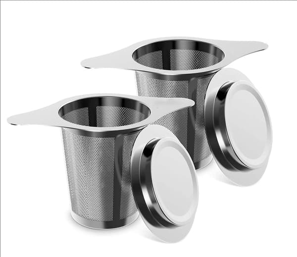 Te-filter, 2 stk. fine huller te-infuser fremstillet af 304 rustfrit stål