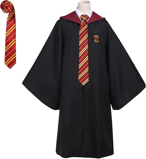 Gryffindor Velhonviitta Asu Solmiolla Aikuisille, Halloween Cosplay -asu [JUN]