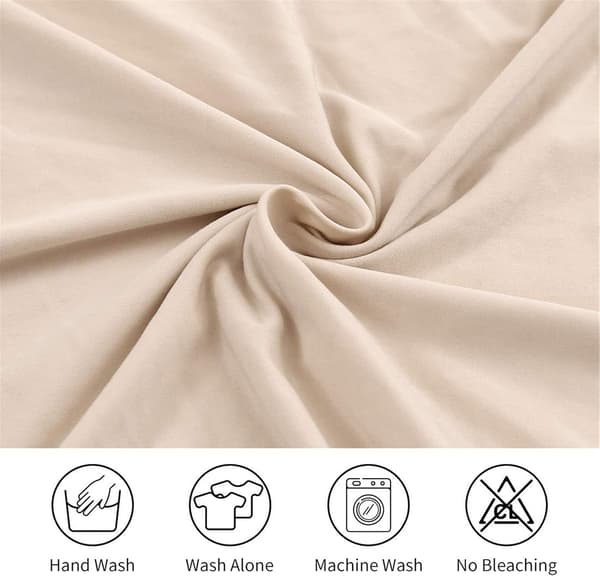 4- eller 6-pack stretchiga tvättbara överdrag för matstolar, beige 4pcs beige 4pcs beige