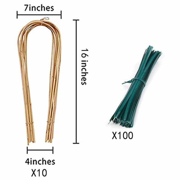 10 pcs/set U-shaped Plant Support Flexible Strong Handmade Trellis