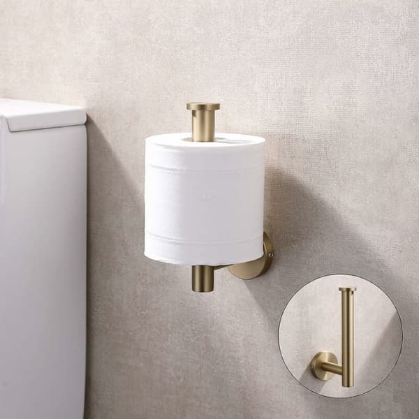 Toiletpapirholder i børstet guld SUS 304 rustfrit stål, s