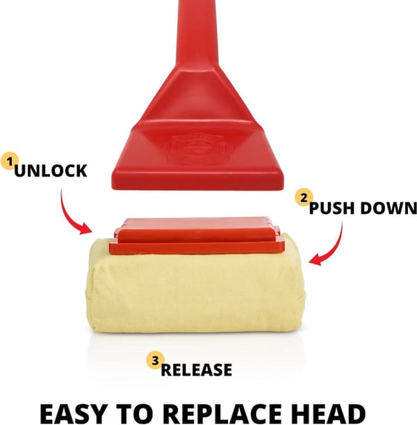 Replaceable BBQ Cleaning Head - Bristle-Free - Durable and Unique Cleaning Tool for Cast Iron or Stainless Steel Grills (Replaceable Heads)