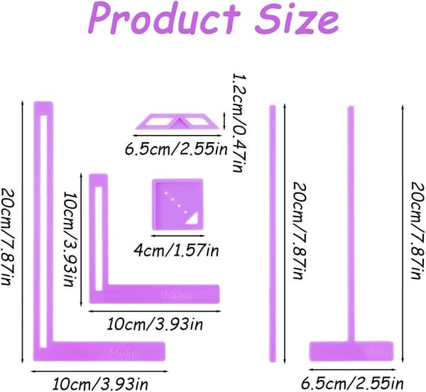 6 st bokbindningsverktyg för enkel scrapbooking Purple