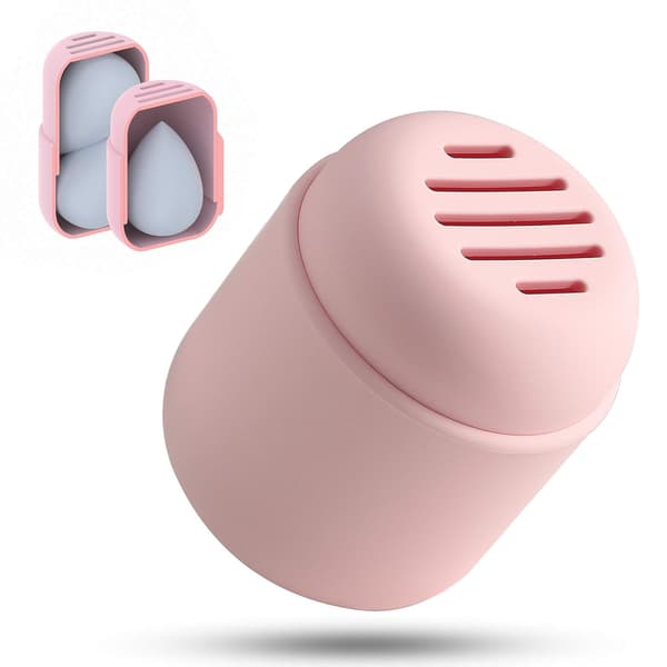 Sminksvamphållare, (BLENDER INGÅR EJ) - Rosa-Kosmetisk blandning
