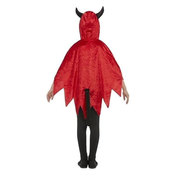 Devil Hooded Cape for Kids Red 52145