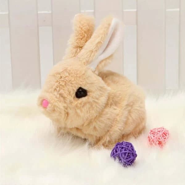 100% New Electric Plush Rabbit Hopping Interactive Plush Rabbit Toy Kids Gift B Yellow