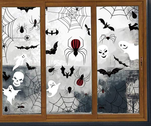 8 Halloween-ikkunatarrat, Halloween-koristeet