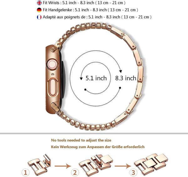 Rose Gold Strap (38mm/40mm/41mm) - Compatible Strap for Apple Watch