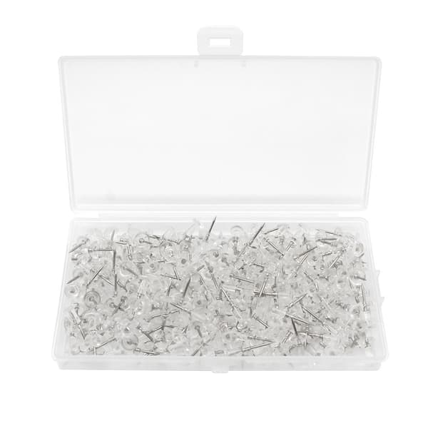 100 stycken transparenta häftstift, häftstift med låda, vägg P