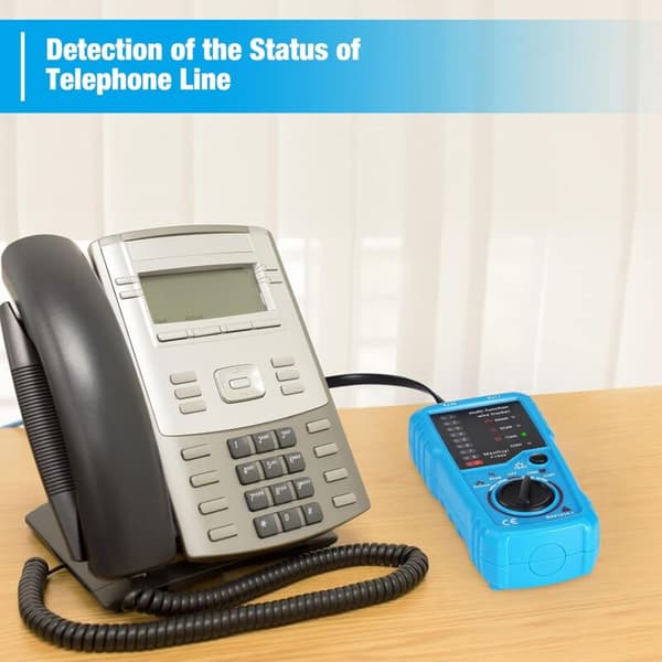 Network Cable Tester, RJ11 RJ45 Line Detector, Multifunction Cable Tracker with Probe, Ethernet LAN Network Cable Maintenance Collation, Telephone L