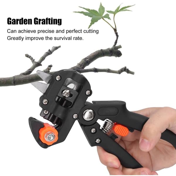 Garden Grafting Tool Kit Tree Branch Cutter Scissors Pruner Professional Garden Tools Black, DUBUNS
