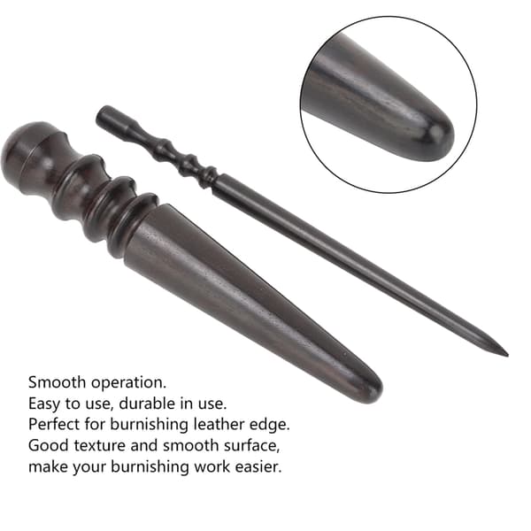 2 STK Multi Størrelse Læder Træ Kant Slicker Polerer DIY Læderhåndværksværktøj
