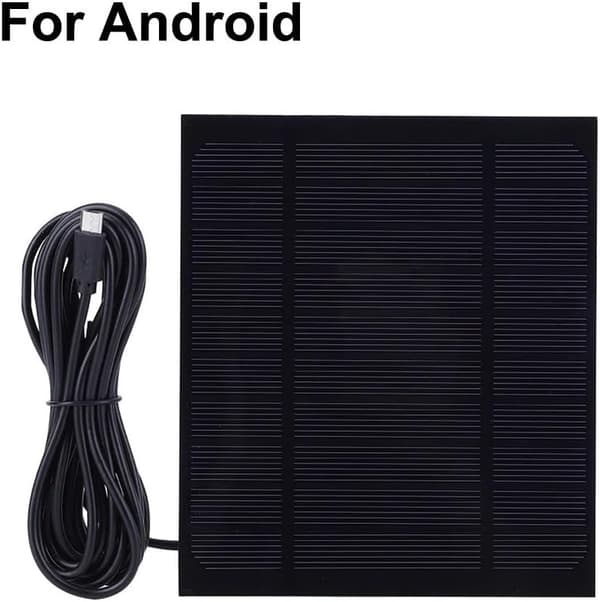 Oplader Android-telefoner, solcellebatteri camping vandreture 3.5W 5V monokrystallinsk solpanel til bærbar strømrejse