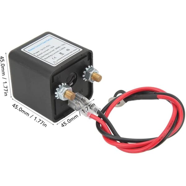 Remote Battery Disconnect Switch, DC 12V Car Power Switch, Anti-Theft, Main Power Switch with Remote Controlled Copper Terminal for Car (12V12
