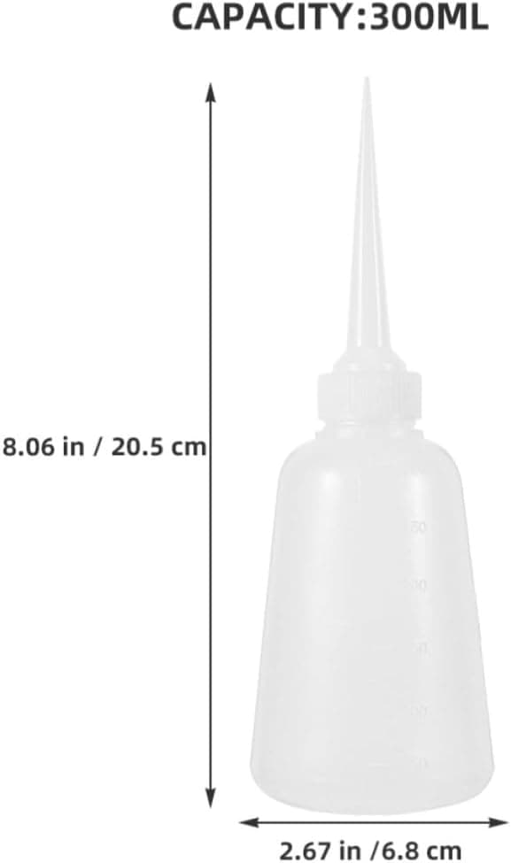 Limapplikatorbeholder Letvægts Industriel Klemme flaske PET 4 stk. ml med spids spids