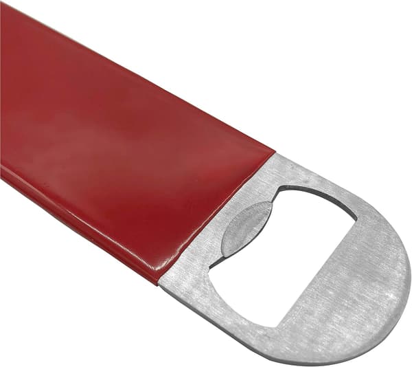 1-pak kraftig kapselåbner i rustfrit stål, robust og holdbar kapselåbner til øl, rød