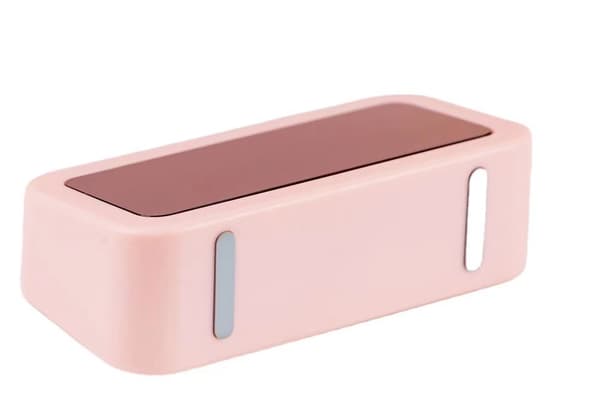 Rosa väckarklocka, batteridriven klocka, solnattläge, 12/24 ho