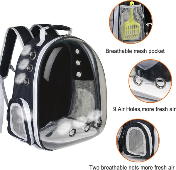 Cat Backpack, Pet Backpack, Portable Transparent Space Capsule, Pet Bag, Cat Accessories, Breathable Backpack
