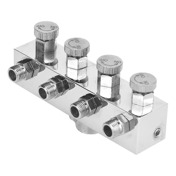 Multifunksjonell Justerbar Aluminium Luftslangedeler Airbrush Adapter Tilbehør #1
