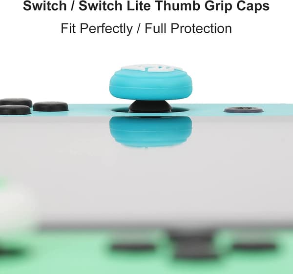 Søde tommelfingergreb (Blå blade) til Nintendo Switch/Switch Lite