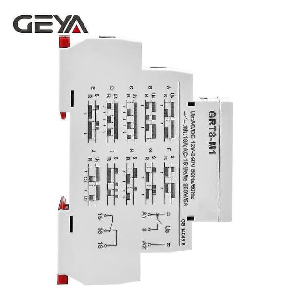 Geya Grt8-m1 On Off Time Delay Relay 16a Ac/dc12v-240v Multifunctional Din Rail Automatic Timer Relay
