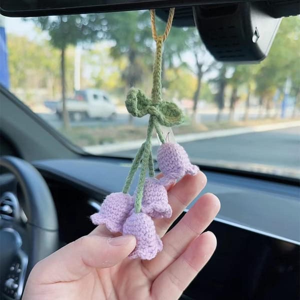 Violetti auton sisustus Auton ripustustarvikkeet Söpöt autotarvikkeet, Auto