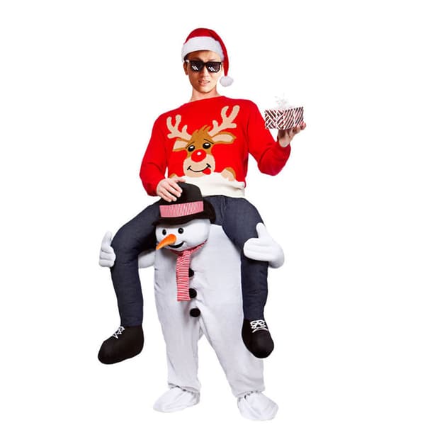 Snømannstil, julekledde bukser, voksen nisse