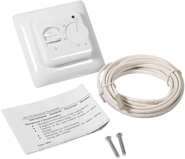 Varmetermostat for gulvvarme, manuell styring