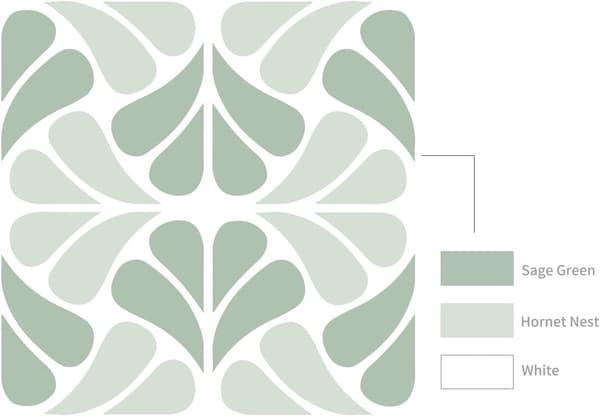 25-pack Tile Stickers, 20 cm, Sage Green, Self-Adhesive, for Kitchen or Bathroom Tiles