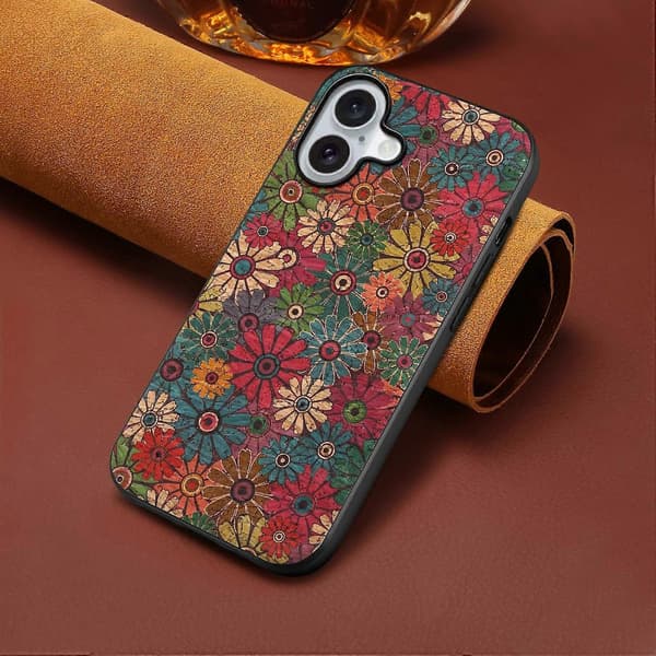 Compatible with iPhone 17 Case Floral PU Leather PC TPU Phone Cover Spring Green