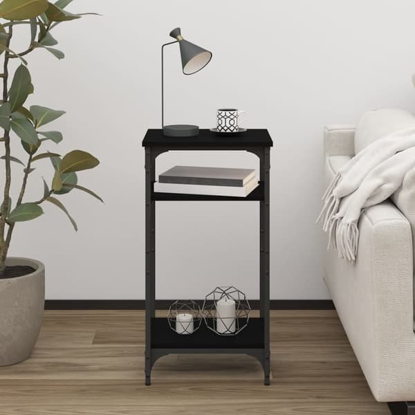 vidaXL Side Table Black 40x30x75 cm Engineered Wood 6510 Black 6510 Svart